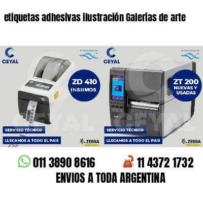 etiquetas adhesivas ilustración Galerías de arte