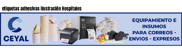 etiquetas adhesivas ilustración Hospitales