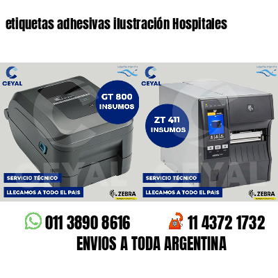 etiquetas adhesivas ilustración Hospitales