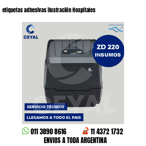etiquetas adhesivas ilustración Hospitales