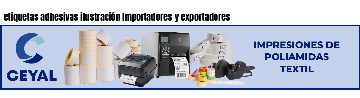 etiquetas adhesivas ilustración Importadores y exportadores