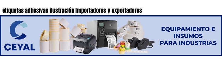 etiquetas adhesivas ilustración Importadores y exportadores