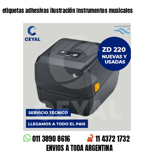 etiquetas adhesivas ilustración Instrumentos musicales