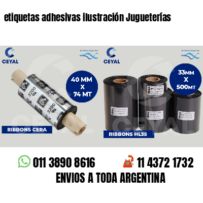 etiquetas adhesivas ilustración Jugueterías