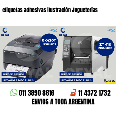 etiquetas adhesivas ilustración Jugueterías