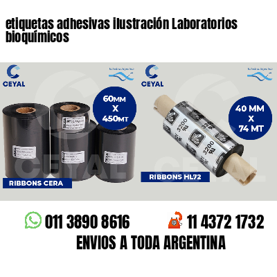 etiquetas adhesivas ilustración Laboratorios bioquímicos