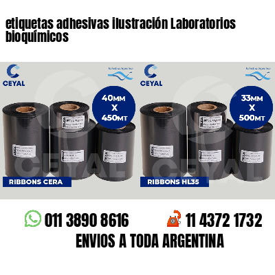 etiquetas adhesivas ilustración Laboratorios bioquímicos