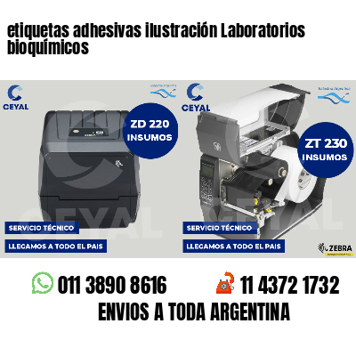 etiquetas adhesivas ilustración Laboratorios bioquímicos