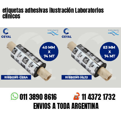etiquetas adhesivas ilustración Laboratorios clínicos