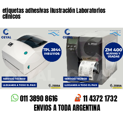 etiquetas adhesivas ilustración Laboratorios clínicos