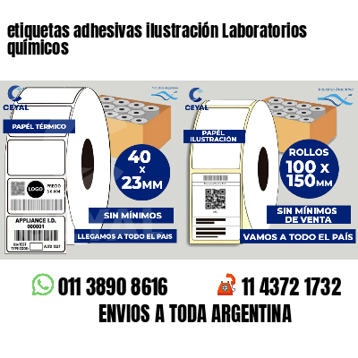 etiquetas adhesivas ilustración Laboratorios químicos