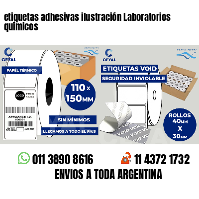 etiquetas adhesivas ilustración Laboratorios químicos