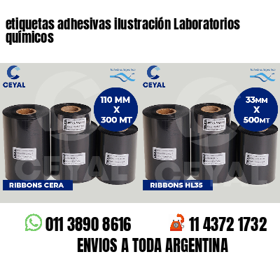 etiquetas adhesivas ilustración Laboratorios químicos