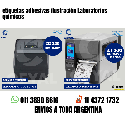 etiquetas adhesivas ilustración Laboratorios químicos