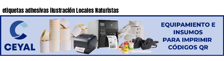 etiquetas adhesivas ilustración Locales Naturistas