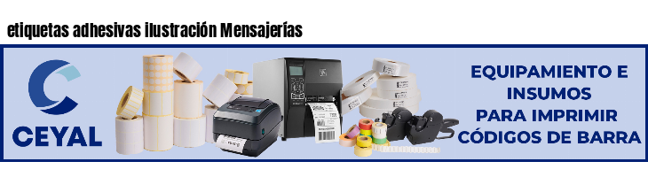 etiquetas adhesivas ilustración Mensajerías