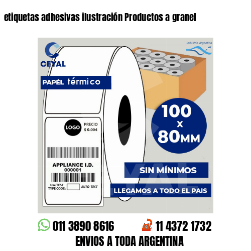 etiquetas adhesivas ilustración Productos a granel