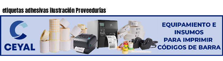 etiquetas adhesivas ilustración Proveedurías