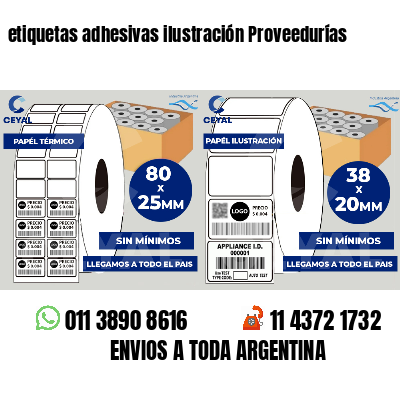 etiquetas adhesivas ilustración Proveedurías