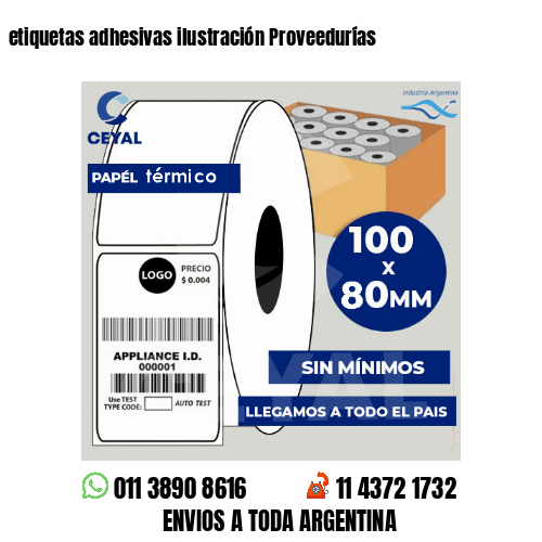 etiquetas adhesivas ilustración Proveedurías