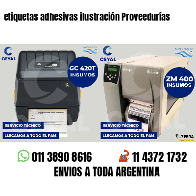 etiquetas adhesivas ilustración Proveedurías