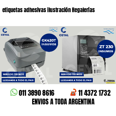 etiquetas adhesivas ilustración Regalerías