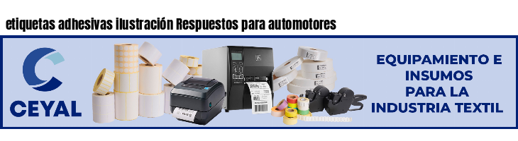 etiquetas adhesivas ilustración Respuestos para automotores