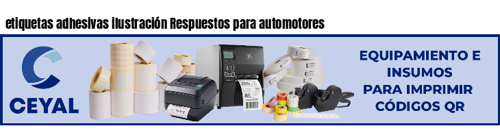etiquetas adhesivas ilustración Respuestos para automotores