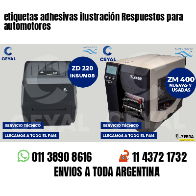 etiquetas adhesivas ilustración Respuestos para automotores
