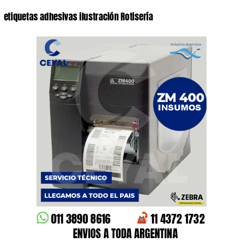 etiquetas adhesivas ilustración Rotisería