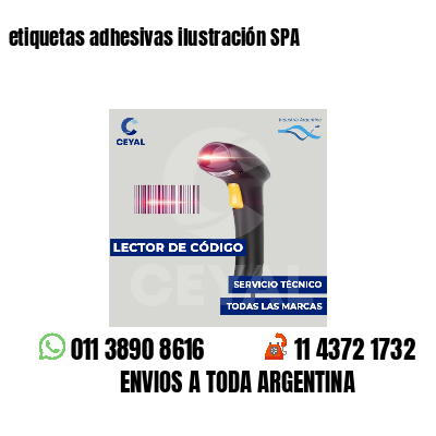 etiquetas adhesivas ilustración SPA