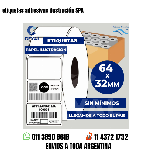 etiquetas adhesivas ilustración SPA