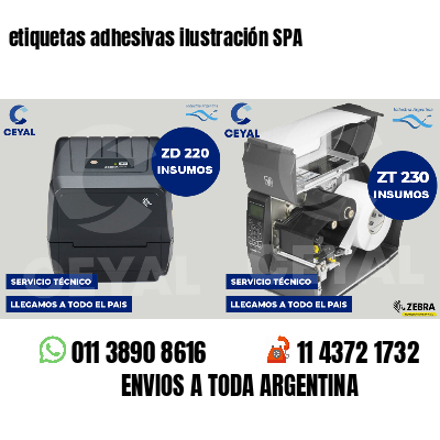 etiquetas adhesivas ilustración SPA