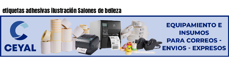 etiquetas adhesivas ilustración Salones de belleza