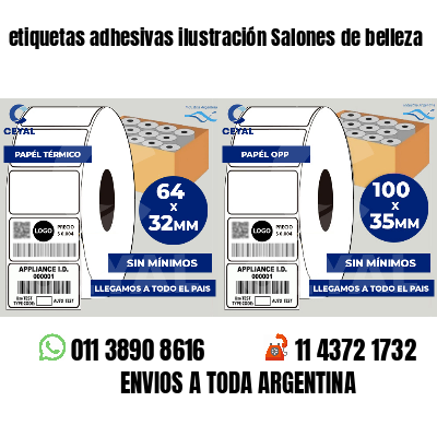 etiquetas adhesivas ilustración Salones de belleza