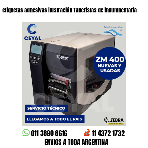 etiquetas adhesivas ilustración Talleristas de indumnentaria