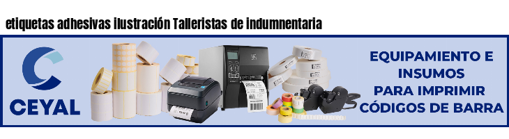 etiquetas adhesivas ilustración Talleristas de indumnentaria