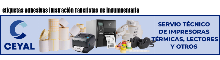 etiquetas adhesivas ilustración Talleristas de indumnentaria