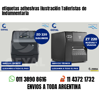 etiquetas adhesivas ilustración Talleristas de indumnentaria