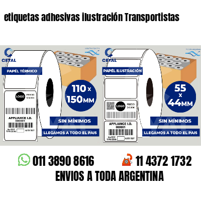 etiquetas adhesivas ilustración Transportistas