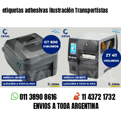 etiquetas adhesivas ilustración Transportistas