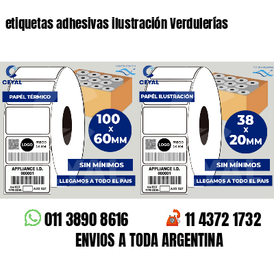 etiquetas adhesivas ilustración Verdulerías