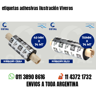 etiquetas adhesivas ilustración Viveros