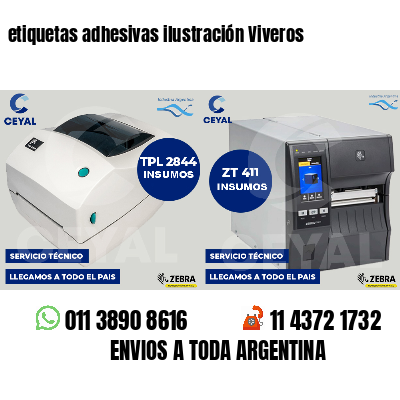 etiquetas adhesivas ilustración Viveros