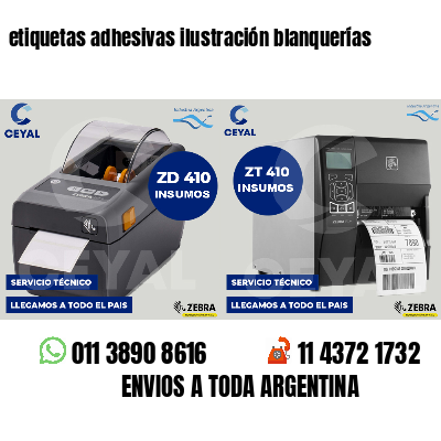etiquetas adhesivas ilustración blanquerías