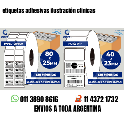 etiquetas adhesivas ilustración clinicas