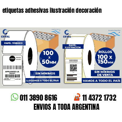 etiquetas adhesivas ilustración decoración