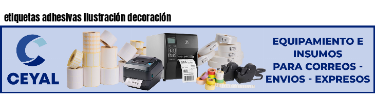 etiquetas adhesivas ilustración decoración
