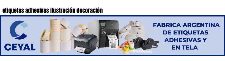 etiquetas adhesivas ilustración decoración