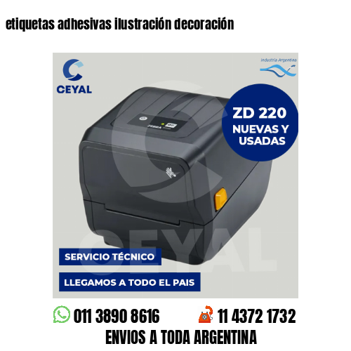 etiquetas adhesivas ilustración decoración